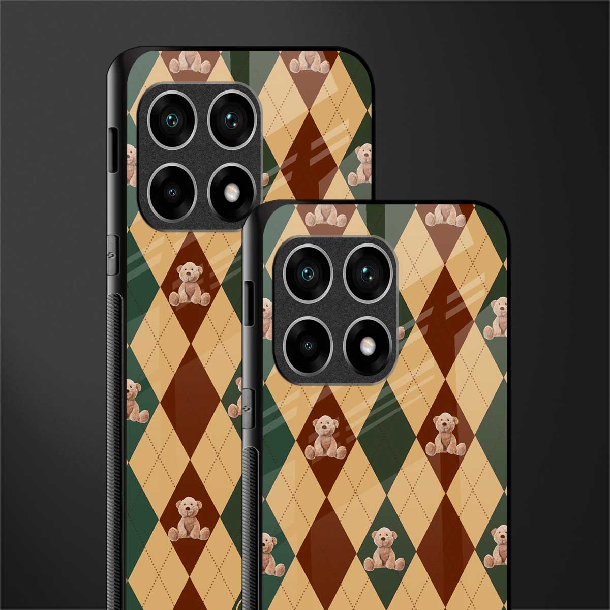 ted checkered pattern glass case for oneplus 10 pro 5g image-2
