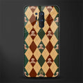ted checkered pattern glass case for oneplus 8 pro image