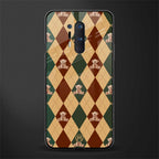 ted checkered pattern glass case for oneplus 8 pro image