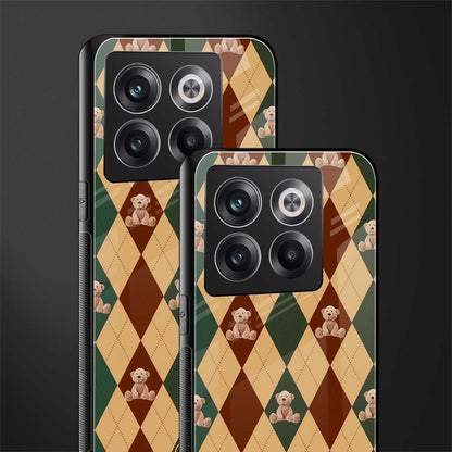 ted checkered pattern back phone cover | glass case for oneplus 10t