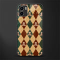 ted checkered pattern back phone cover | glass case for vivo y72