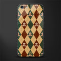 ted checkered pattern glass case for iphone 6 image