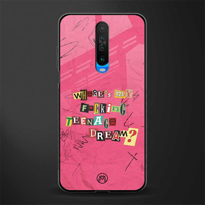 teenage dream glass case for poco x2 image