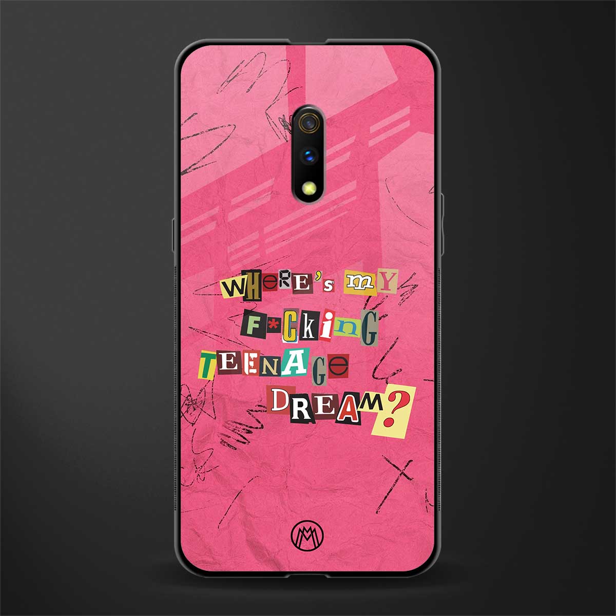 teenage dream glass case for realme x image