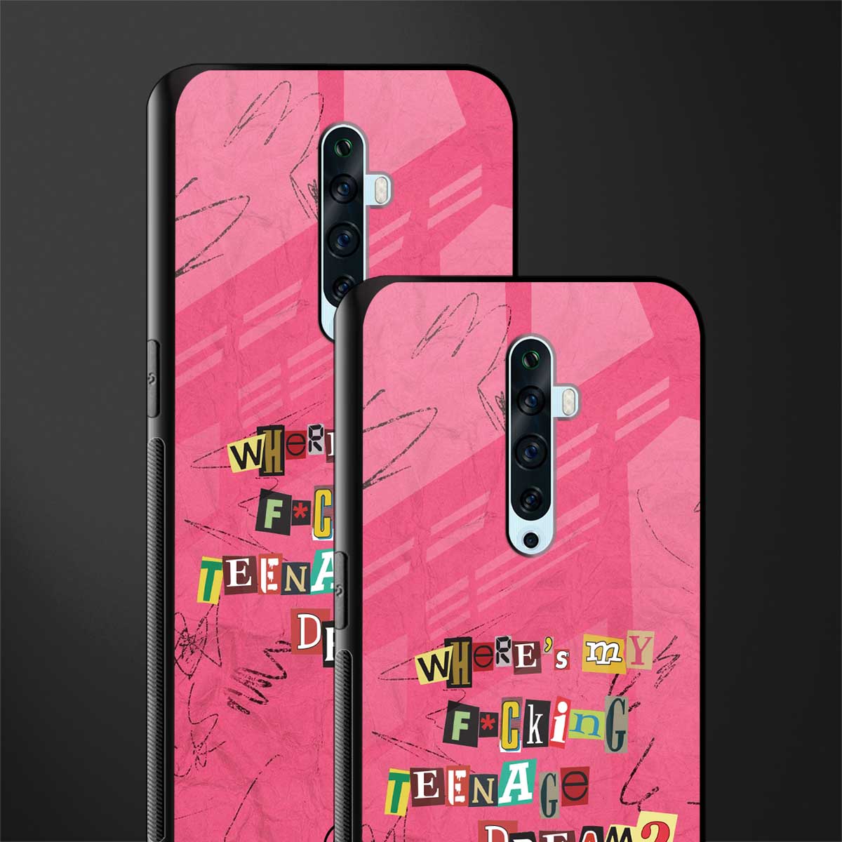 teenage dream glass case for oppo reno 2f image-2
