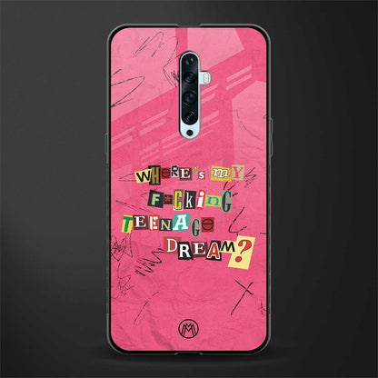 teenage dream glass case for oppo reno 2f image