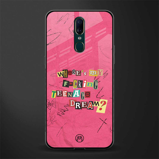 teenage dream glass case for oppo a9 image