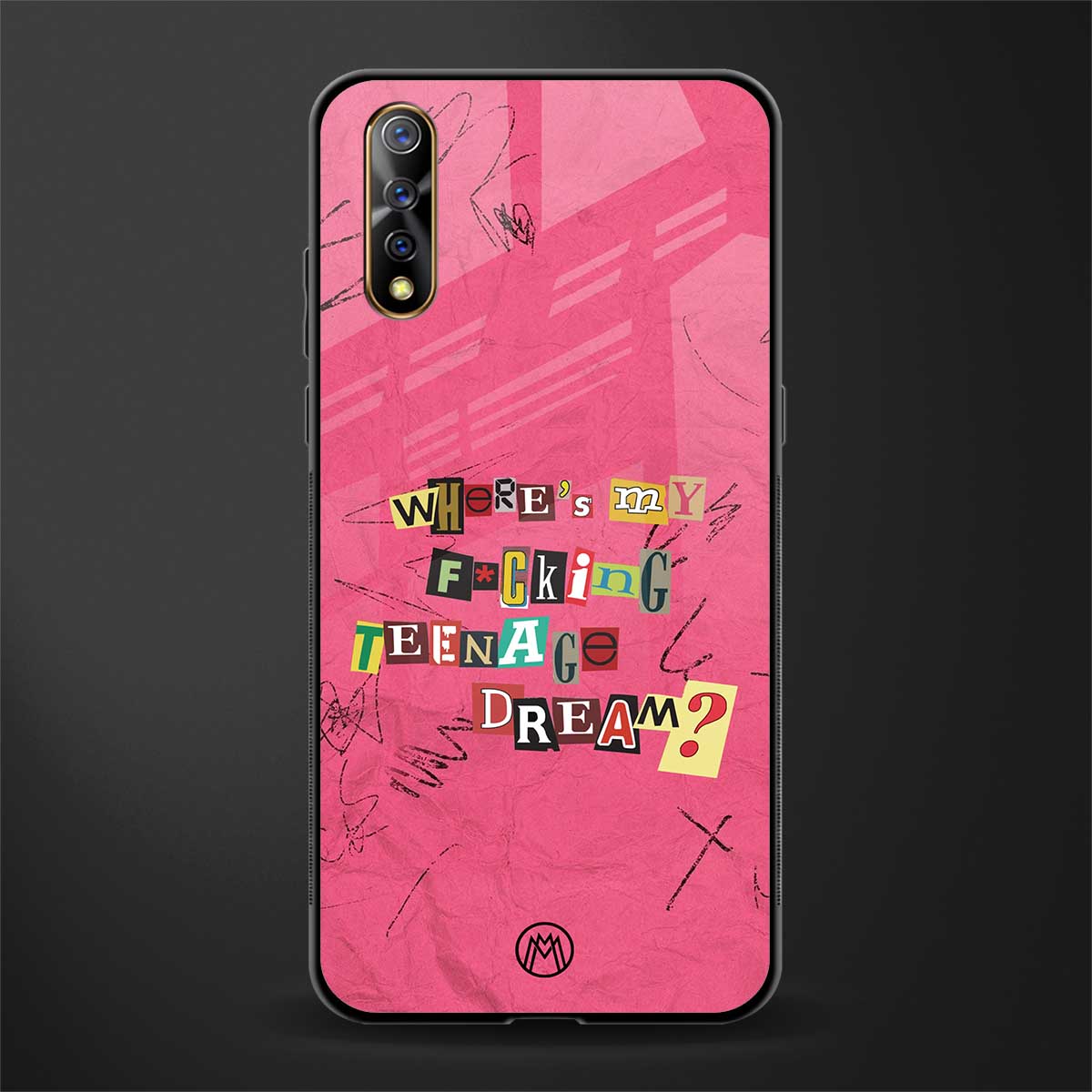teenage dream glass case for vivo s1 image