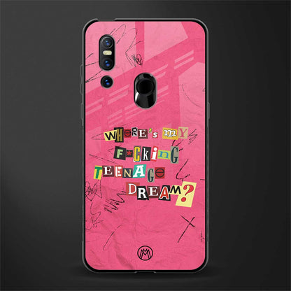 teenage dream glass case for vivo v15 image