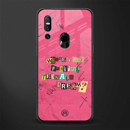 teenage dream glass case for vivo v15 image