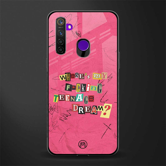 teenage dream glass case for realme 5 pro image