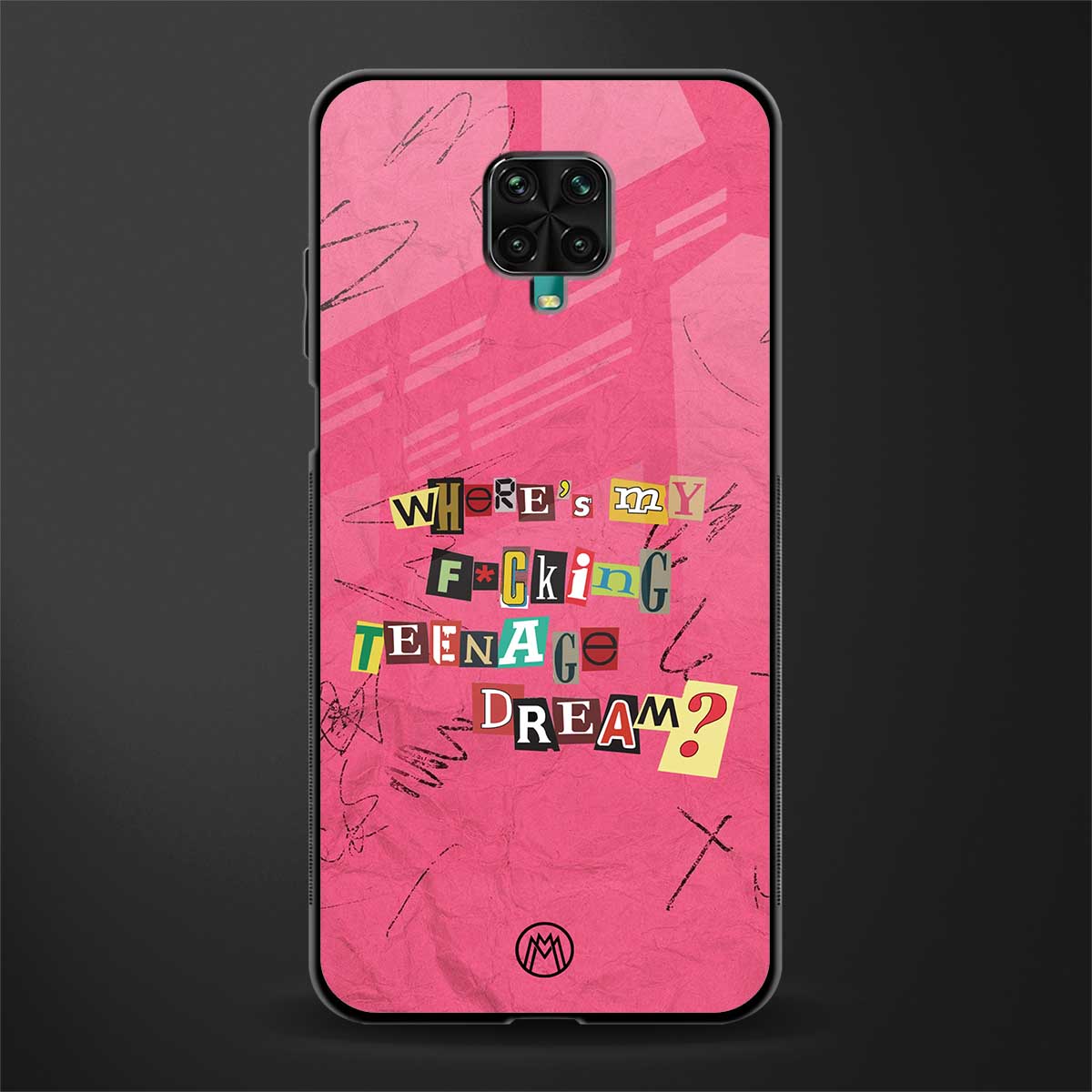 teenage dream glass case for redmi note 9 pro image