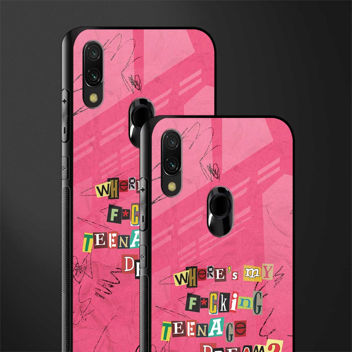 teenage dream glass case for redmi y3 image-2