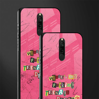 teenage dream glass case for redmi 8 image-2