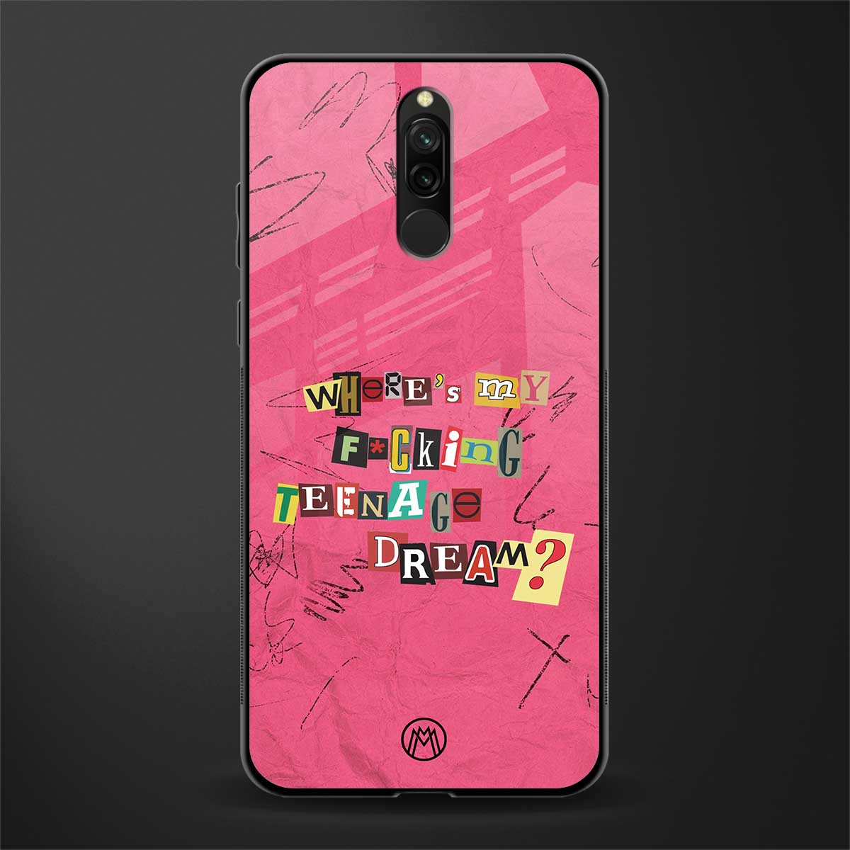 teenage dream glass case for redmi 8 image