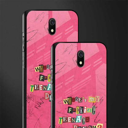 teenage dream glass case for redmi 8a image-2