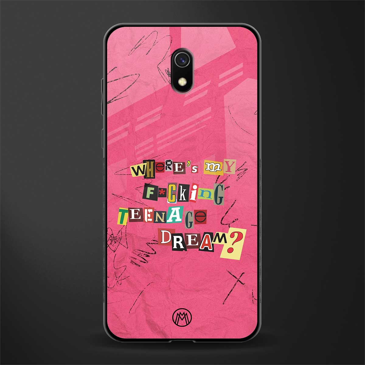 teenage dream glass case for redmi 8a image