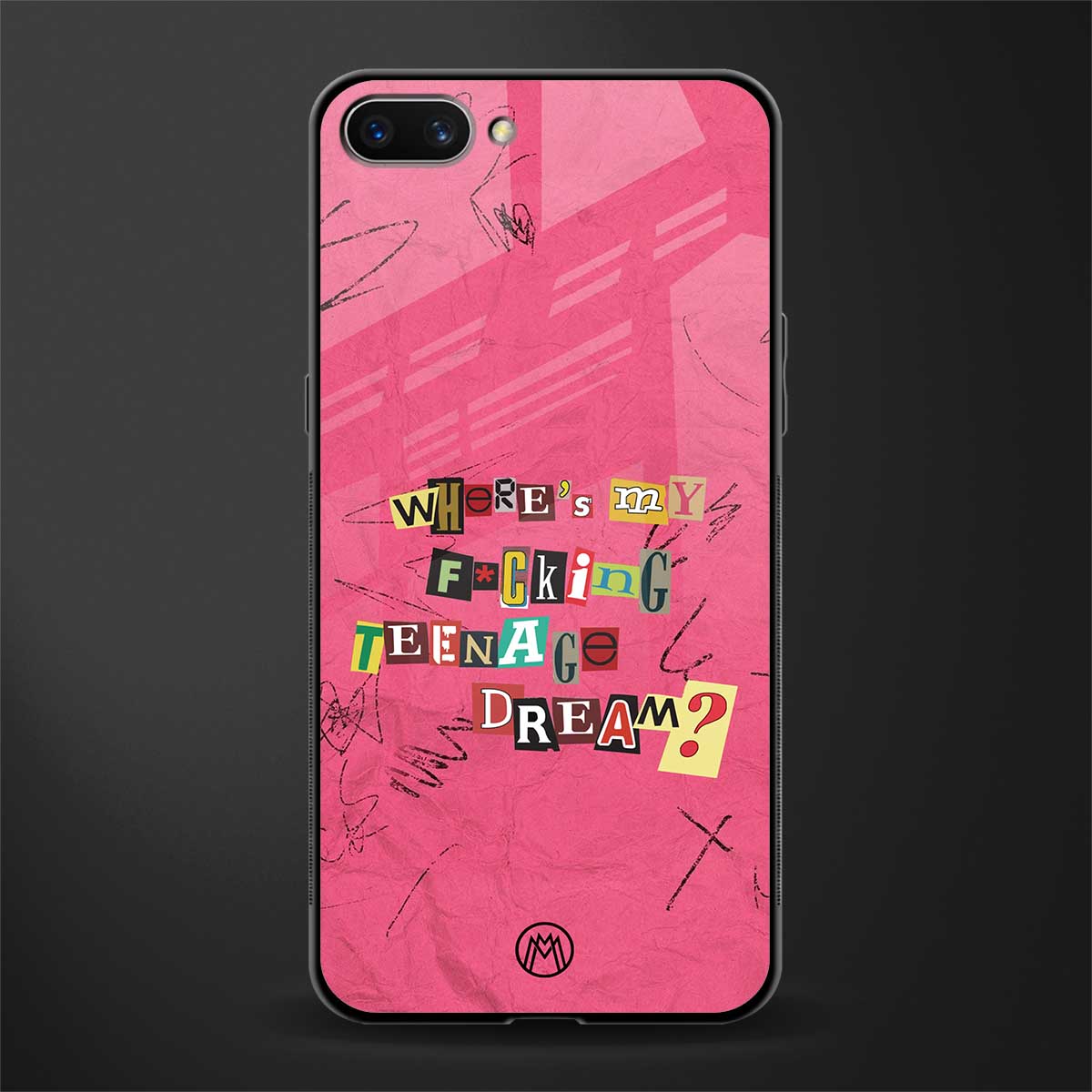 teenage dream glass case for realme c1 image