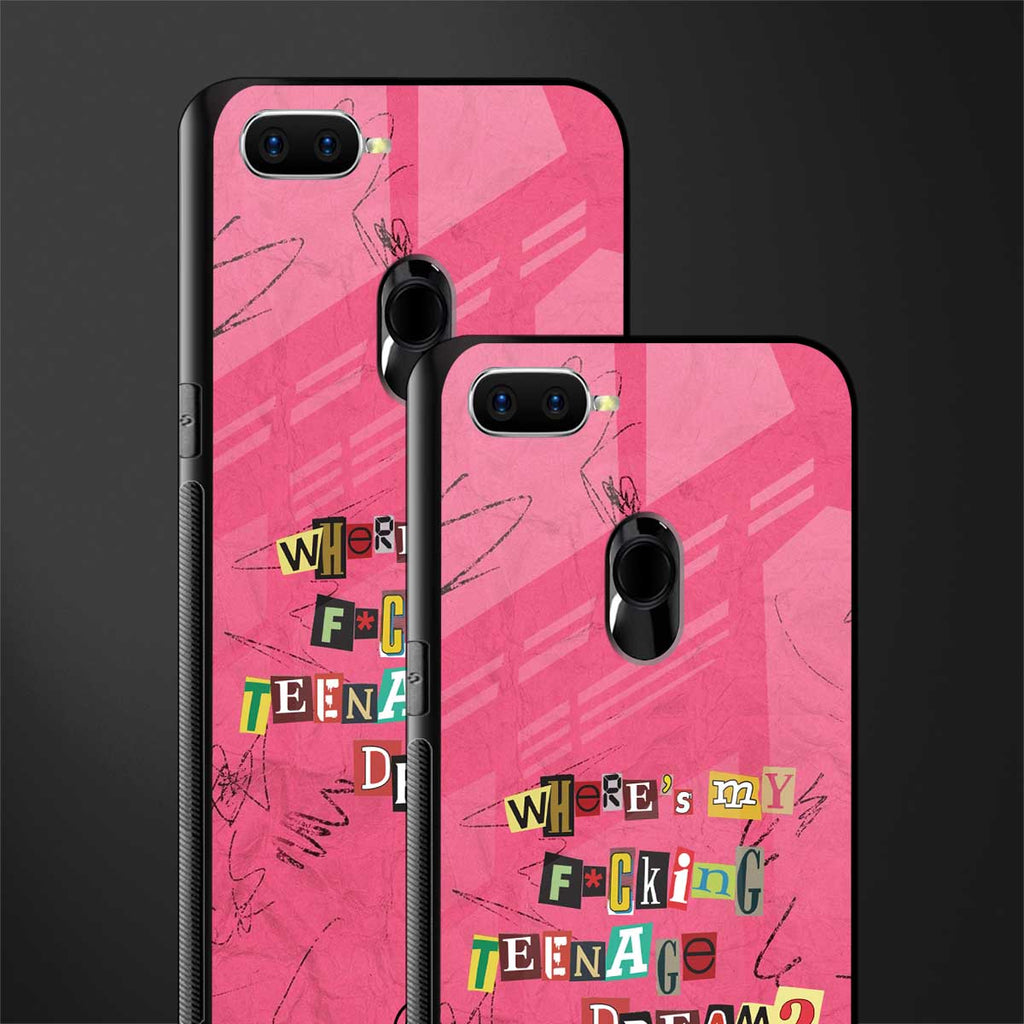 teenage dream glass case for oppo a12 image-2