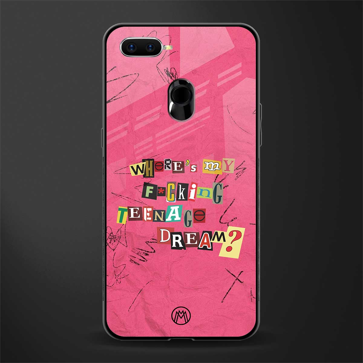 teenage dream glass case for oppo a12 image