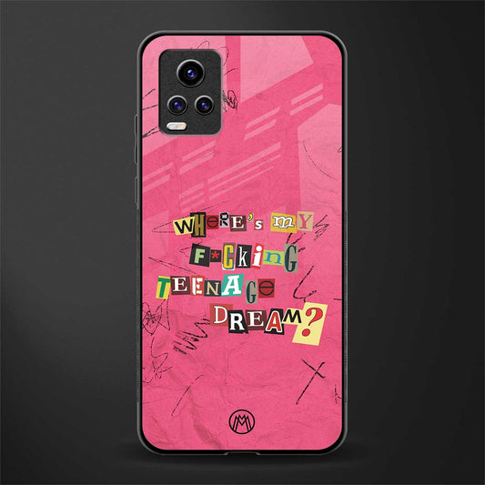 teenage dream back phone cover | glass case for vivo y73
