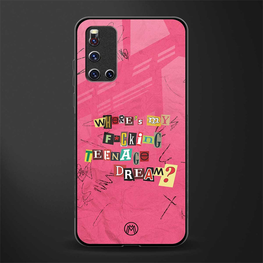 teenage dream glass case for vivo v19 image