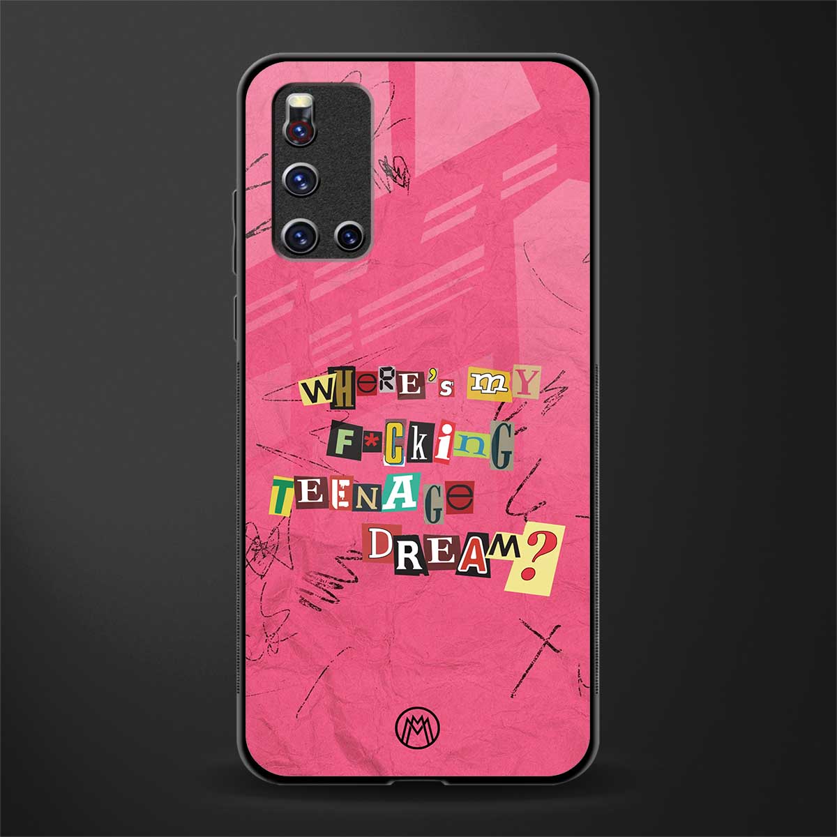 teenage dream glass case for vivo v19 image