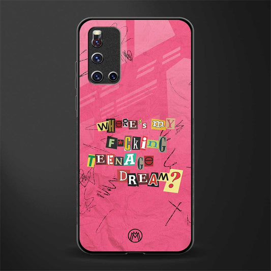 teenage dream glass case for vivo v19 image