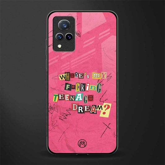 teenage dream glass case for vivo v21 5g image