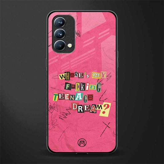 teenage dream glass case for oppo f19 image