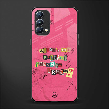 teenage dream glass case for oppo f19s image