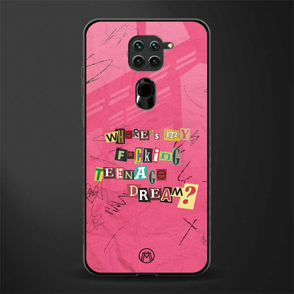 teenage dream glass case for redmi note 9 image