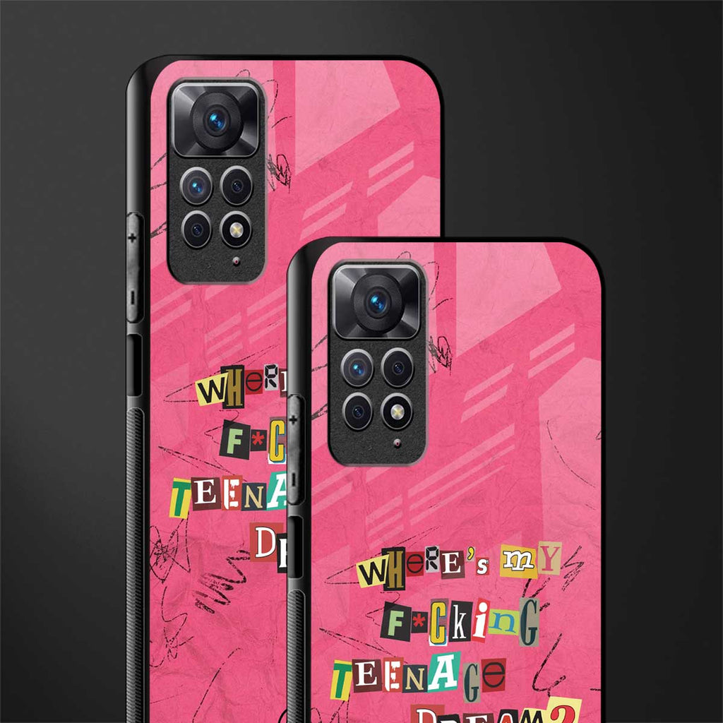 teenage dream glass case for redmi note 11 image-2