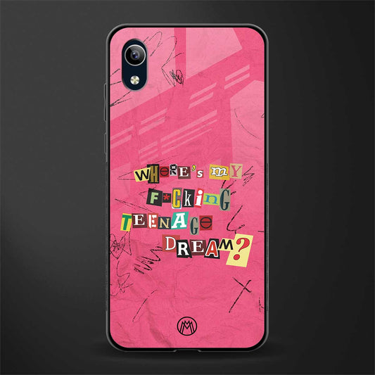 teenage dream glass case for vivo y1s without fingerprint