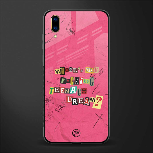 teenage dream glass case for vivo v11 pro image