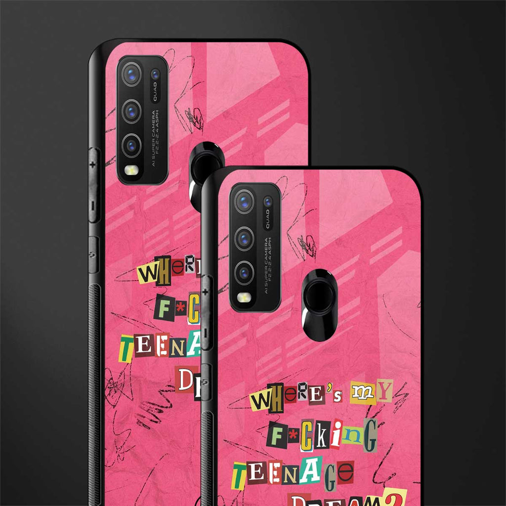 teenage dream glass case for vivo y30 image-2