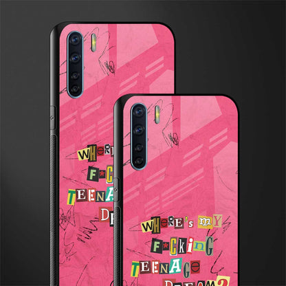 teenage dream glass case for oppo f15 image-2