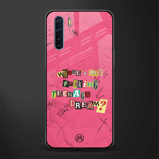 teenage dream glass case for oppo f15 image