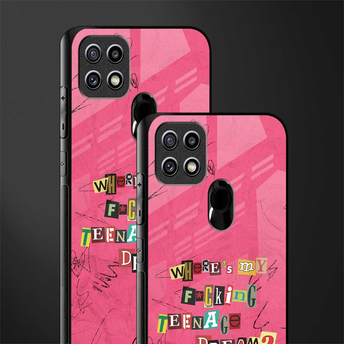 teenage dream glass case for oppo a15s image-2