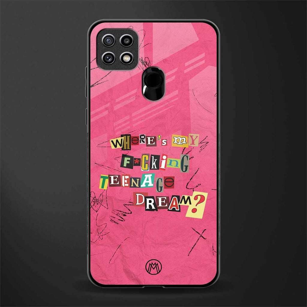 teenage dream glass case for oppo a15 image