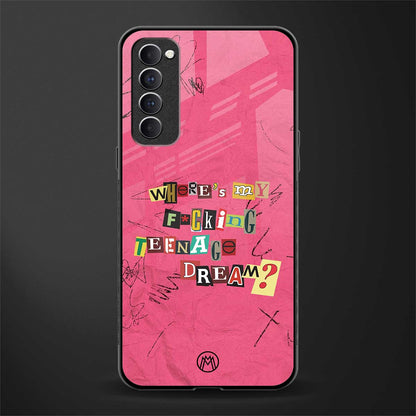 teenage dream glass case for oppo reno 4 pro image