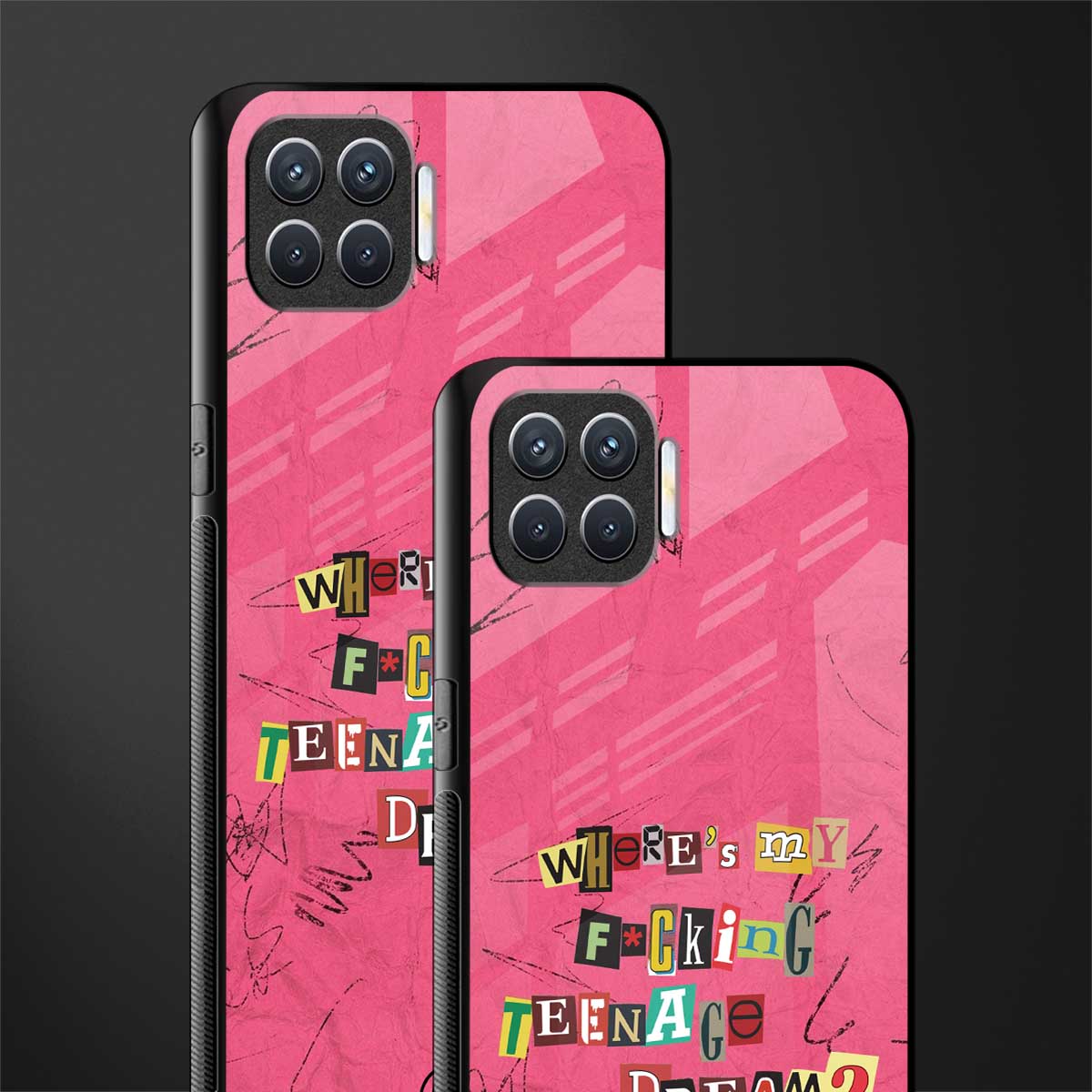 teenage dream glass case for oppo f17 image-2