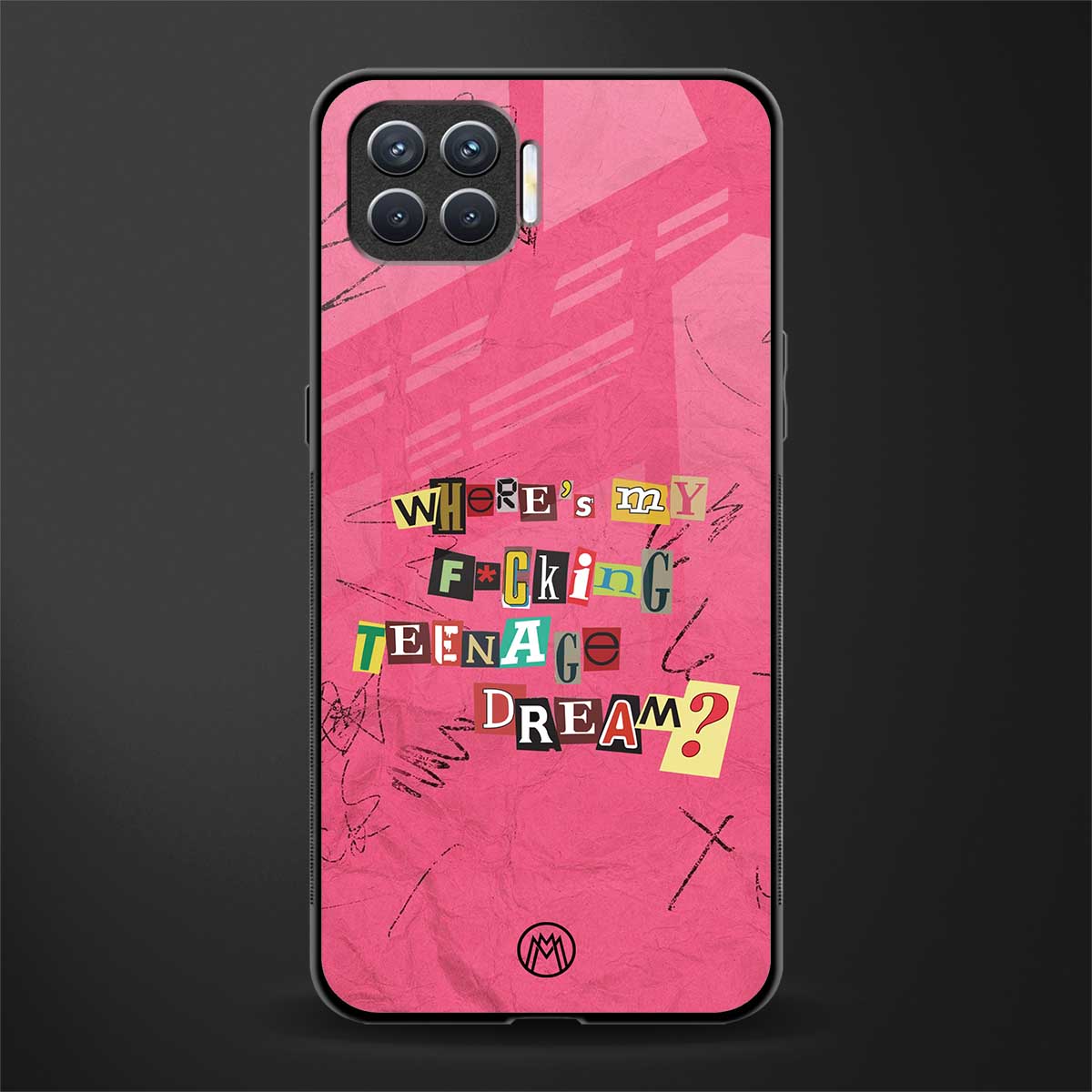 teenage dream glass case for oppo f17 image