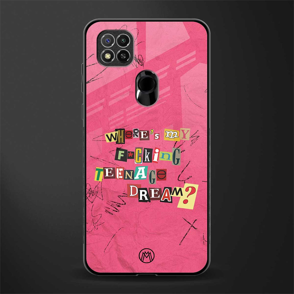 teenage dream glass case for redmi 9c image
