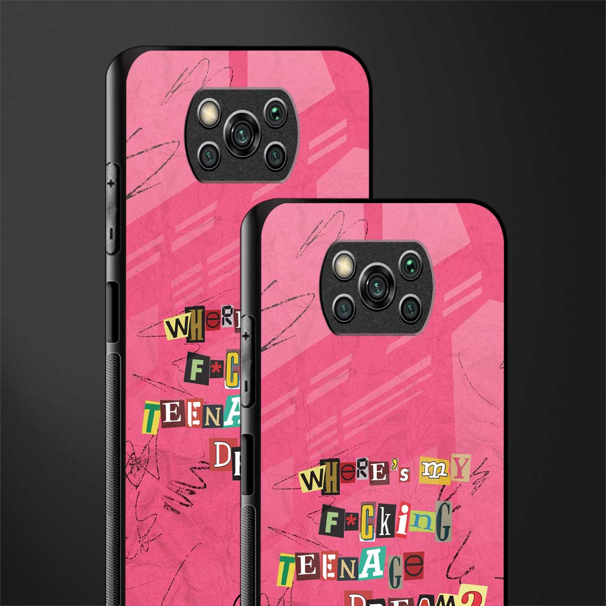 teenage dream glass case for poco x3 image-2