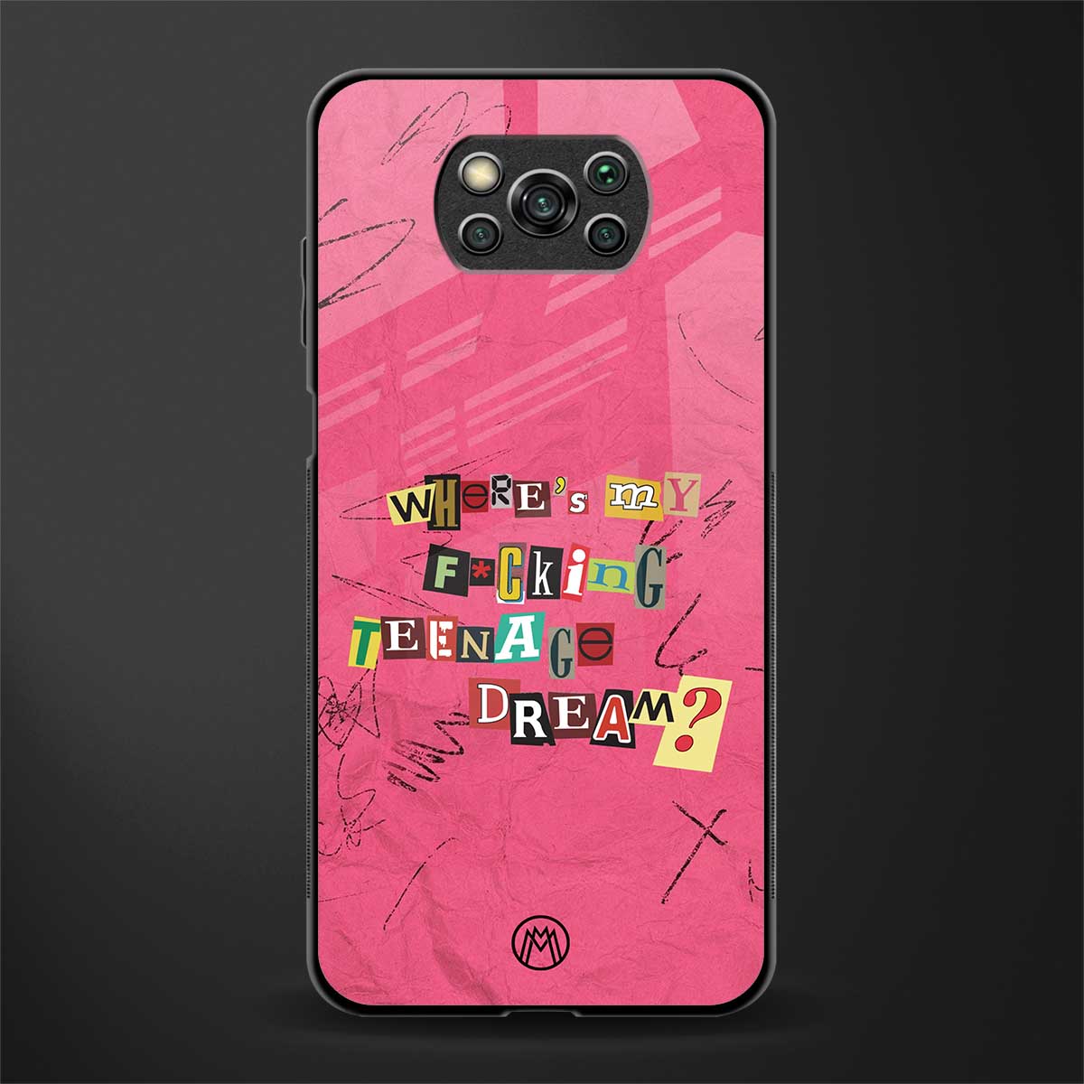 teenage dream glass case for poco x3 pro image