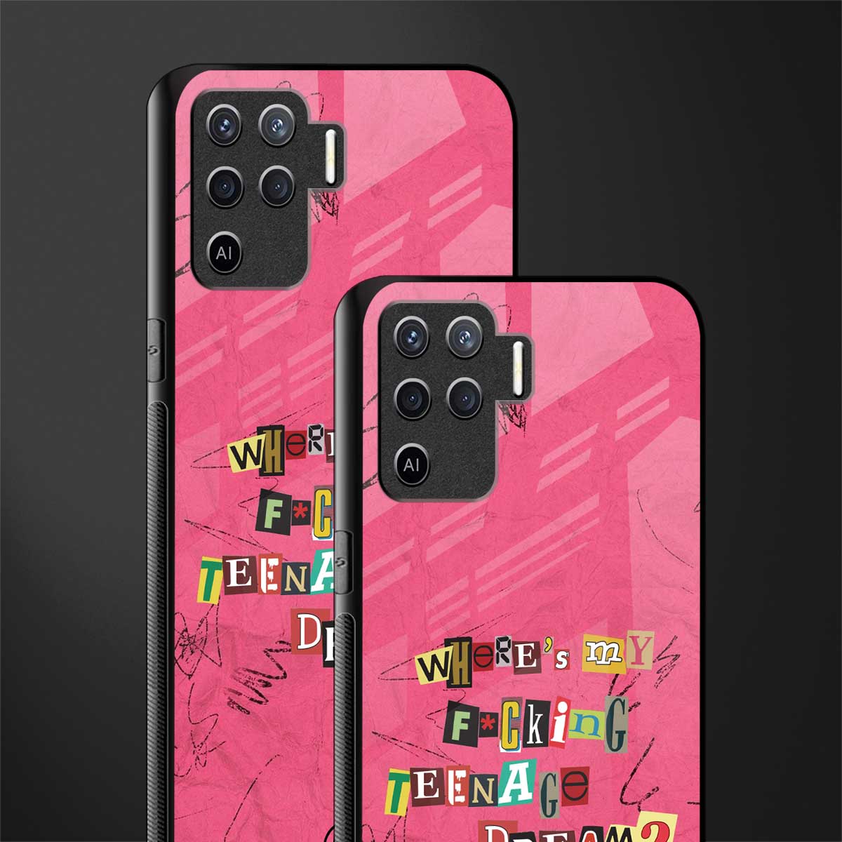 teenage dream glass case for oppo f19 pro image-2