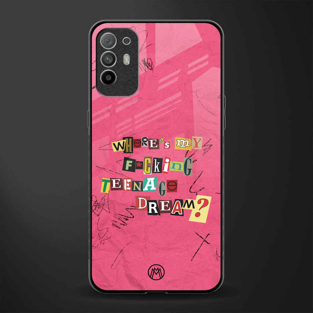 teenage dream glass case for oppo f19 pro plus image