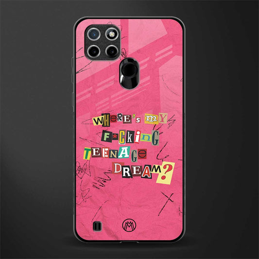 teenage dream glass case for realme c21 image