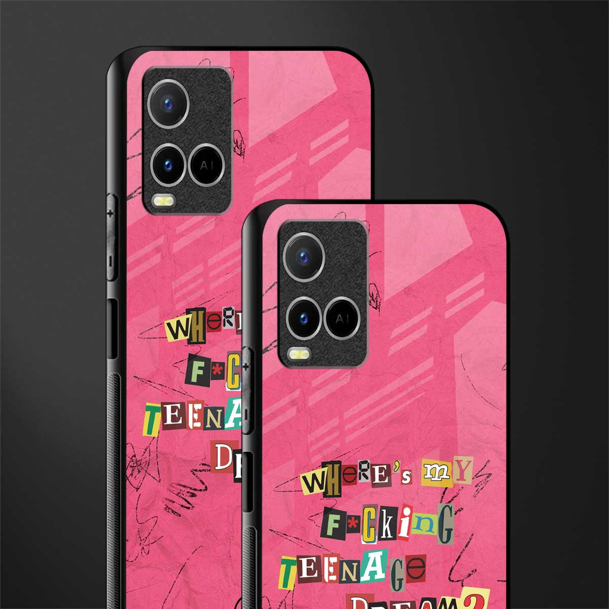 teenage dream glass case for vivo y21t image-2
